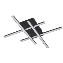 LED Deckenlampe 3000 K warmweiß Schwarz matt Chrom