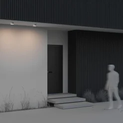 LED Deckenlampe außen Aluminium IP65 D: 12 cm Weiß rund