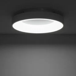 LED Deckenlampe blendarm Weiß Metall Ø48 cm 4300 lm