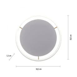 LED Deckenlampe dimmbar Ø58,5 cm 3650 lm in Messing