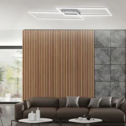 LED Deckenlampe dimmbar in Stahl 41 W 5400 lm Modern