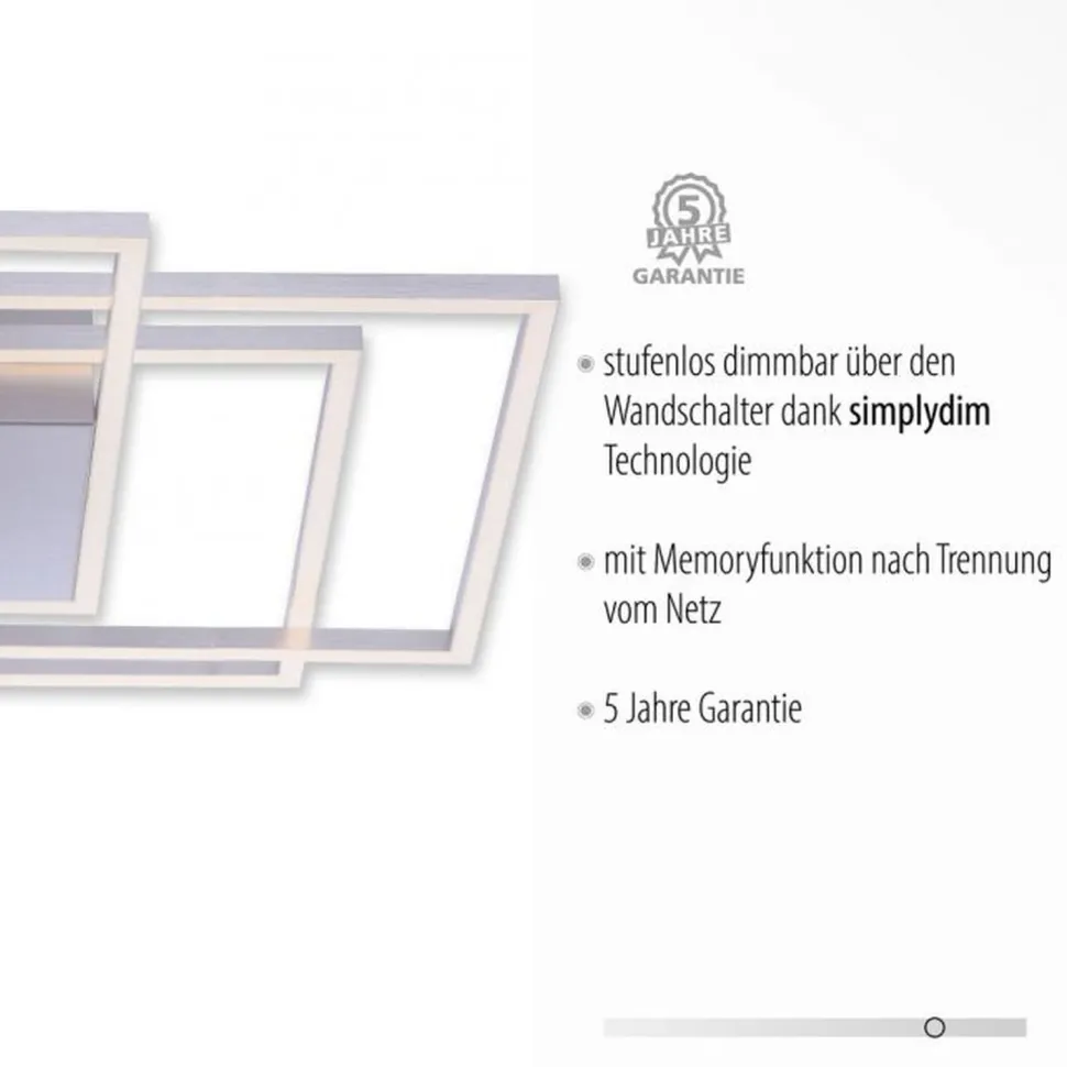 LED Deckenlampe dimmbar in Stahl L:75 cm 5760 lm Modern