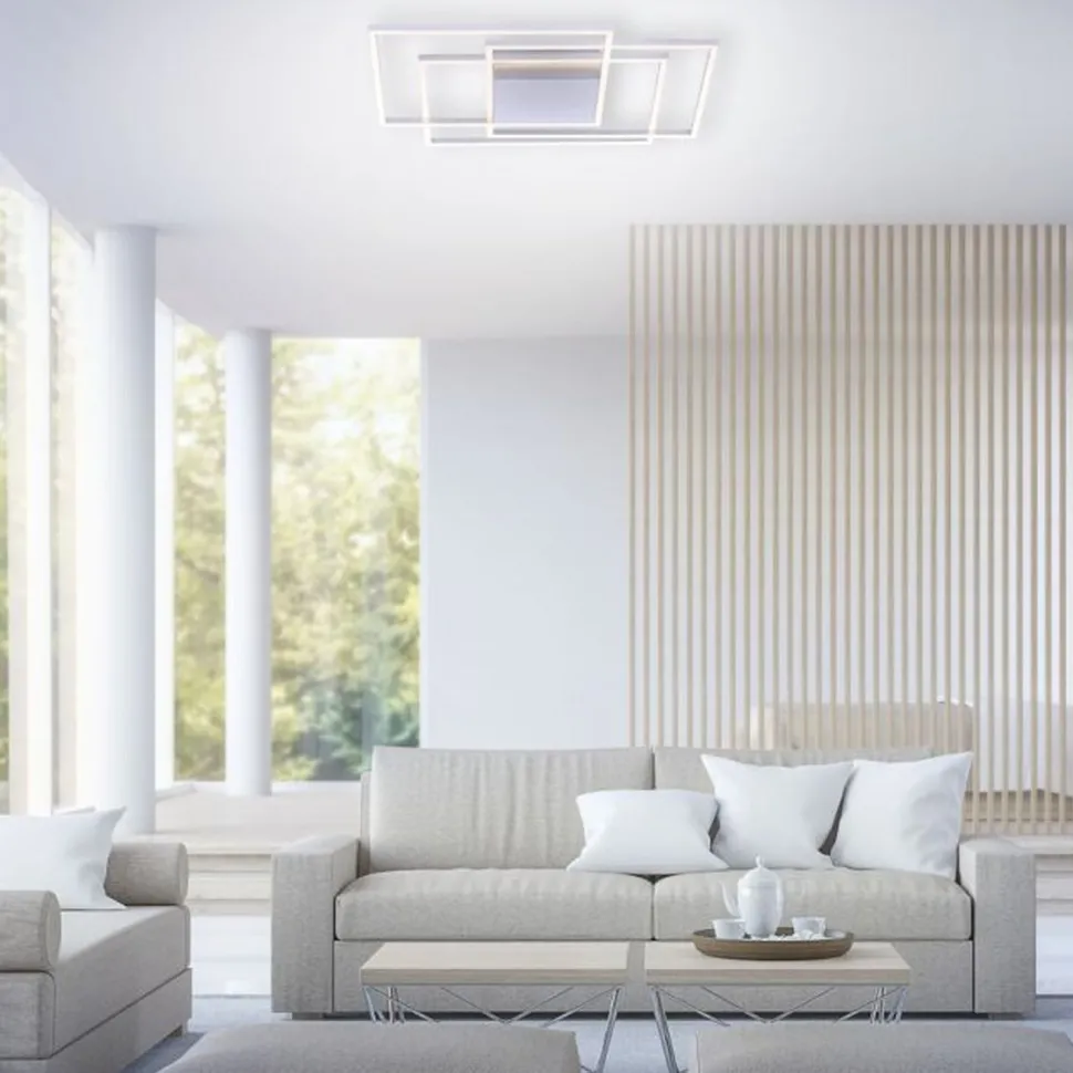 LED Deckenlampe dimmbar in Stahl L:75 cm 5760 lm Modern