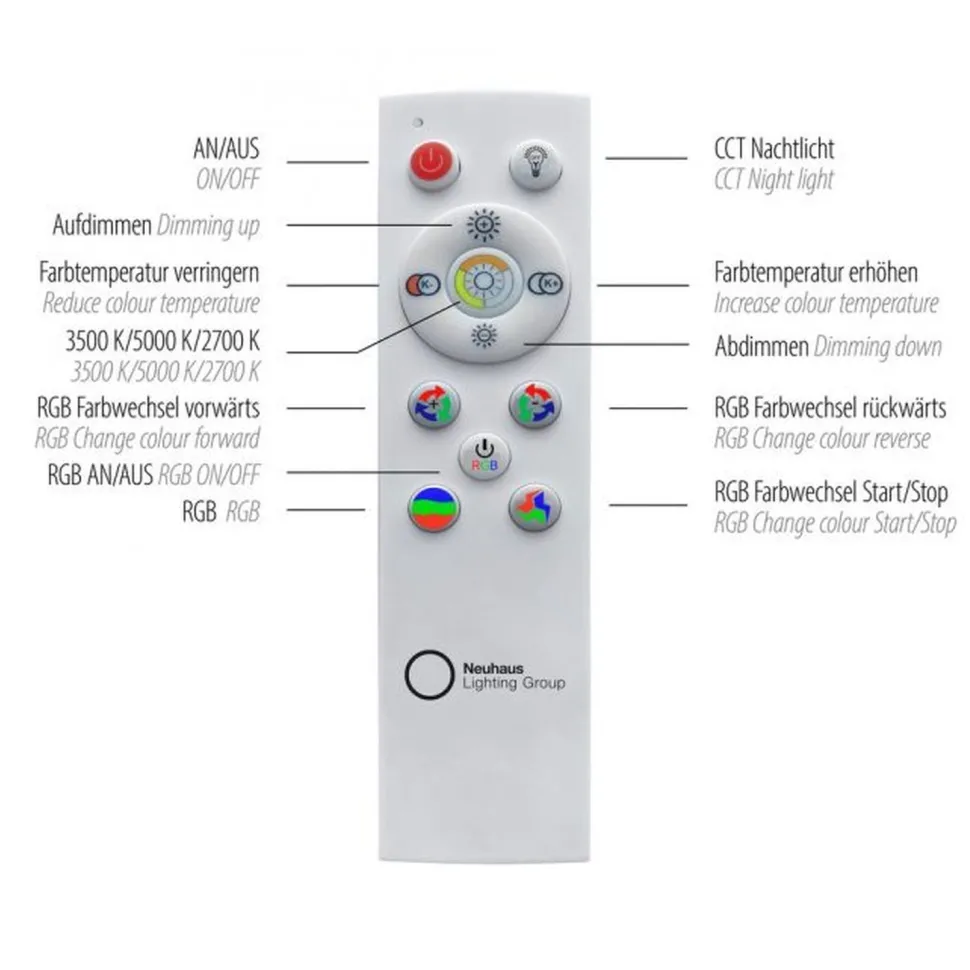LED Deckenlampe Fernbedienung Tiefenwirkung 2700-5000 K