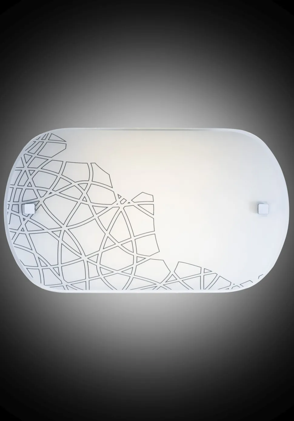 LED Deckenlampe Glas L: 33 cm klein 4000 K Weiß Chrom