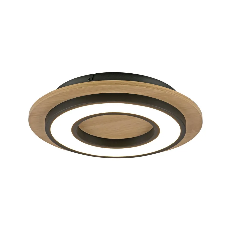 LED Deckenlampe Holz Metall 3000 K wohnlich blendarm