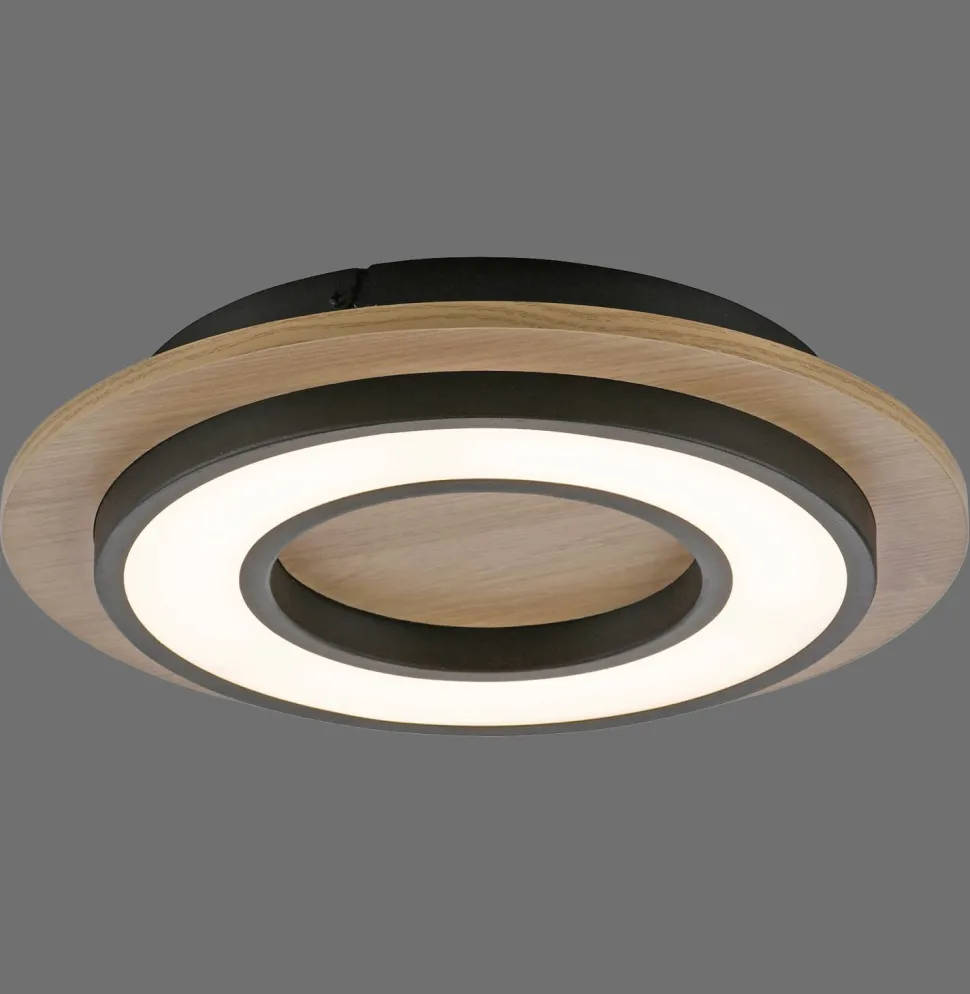 LED Deckenlampe Holz Metall 3000 K wohnlich blendarm