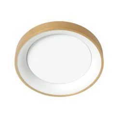 LED Deckenlampe in Gold Weiß Ø28 cm 2700 K wohnlich