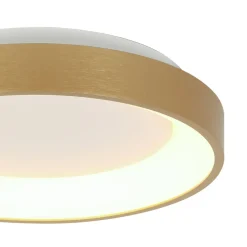 LED Deckenlampe in Gold Weiß Ø28 cm 2700 K wohnlich