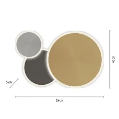 LED Deckenlampe in Messing Aluminium Grau 35 W dimmbar