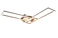 LED Deckenlampe in Nickel Dimmer Fernbedienung 4500 lm