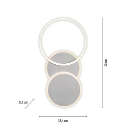 LED Deckenlampe in Stahl Metall warmweiß 26 W beweglich