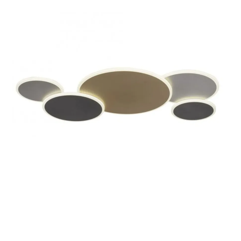 LED Deckenlampe Messing Aluminium Grau dimmbar L:85 cm