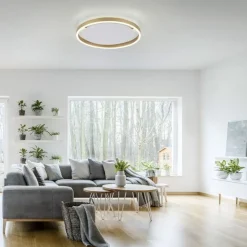 LED Deckenlampe Metall Ø39,3 cm 20 W dimmbar in Messing