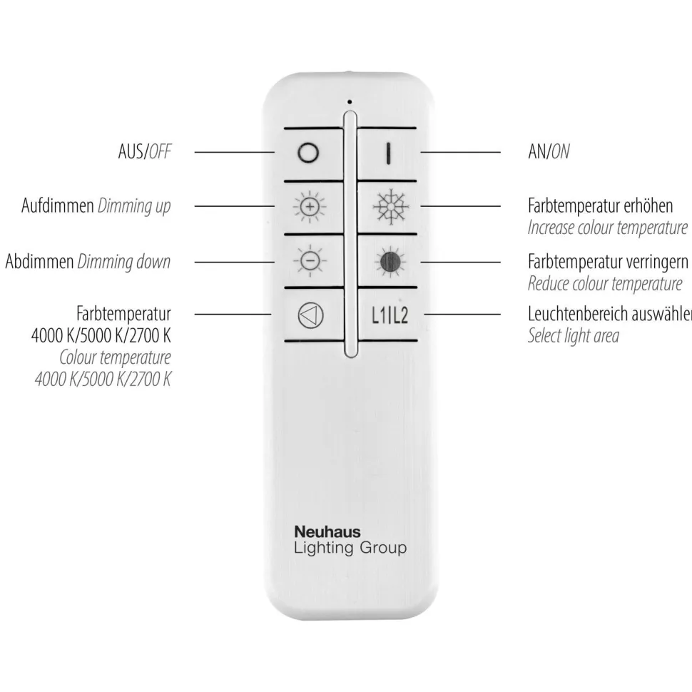 LED Deckenlampe Metall 2700-5000 K L:109 cm dimmbar