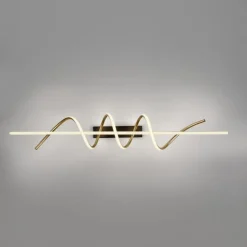 LED Deckenlampe Metall dimmbar 3000 K Schwarz Messing