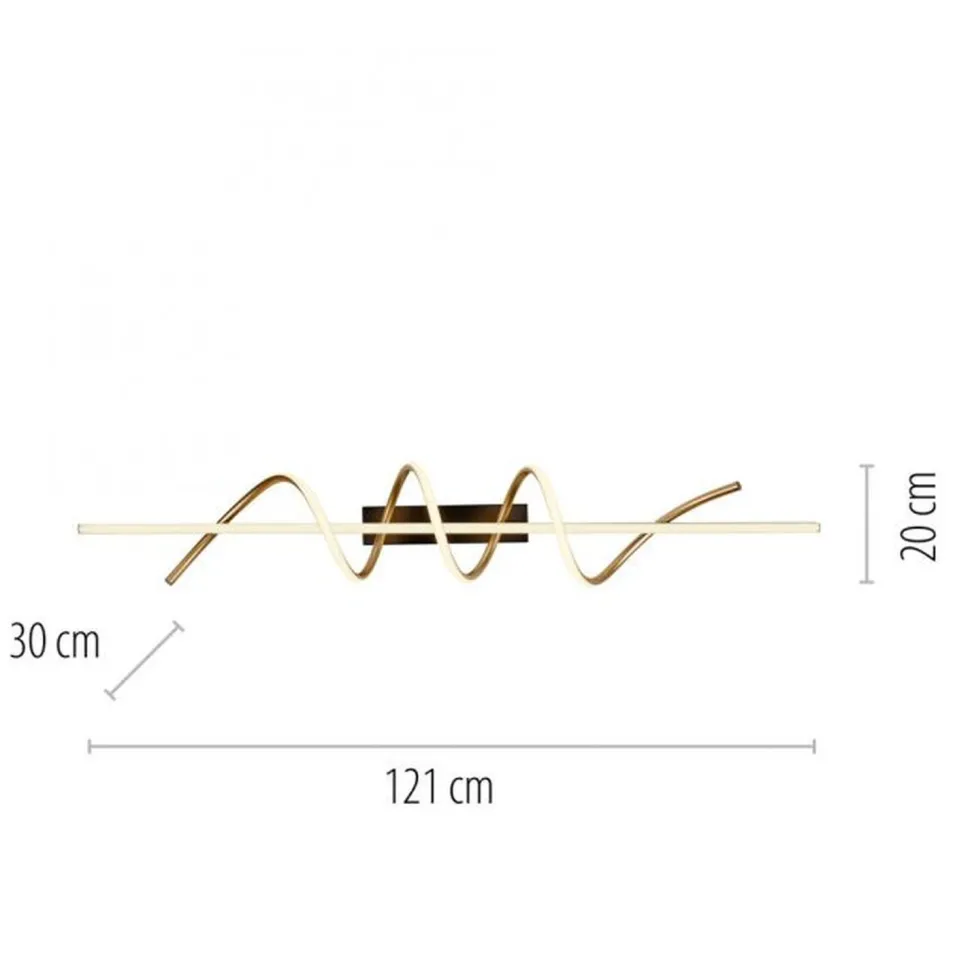 LED Deckenlampe Metall dimmbar 3000 K Schwarz Messing