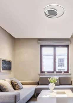 LED Deckenlampe Metall in Titan 2500 lm B:39 cm Spirale