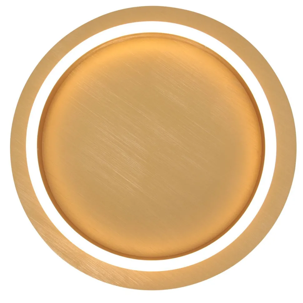 LED Deckenlampe Metall Kunststoff in Gold B:32 cm Ring