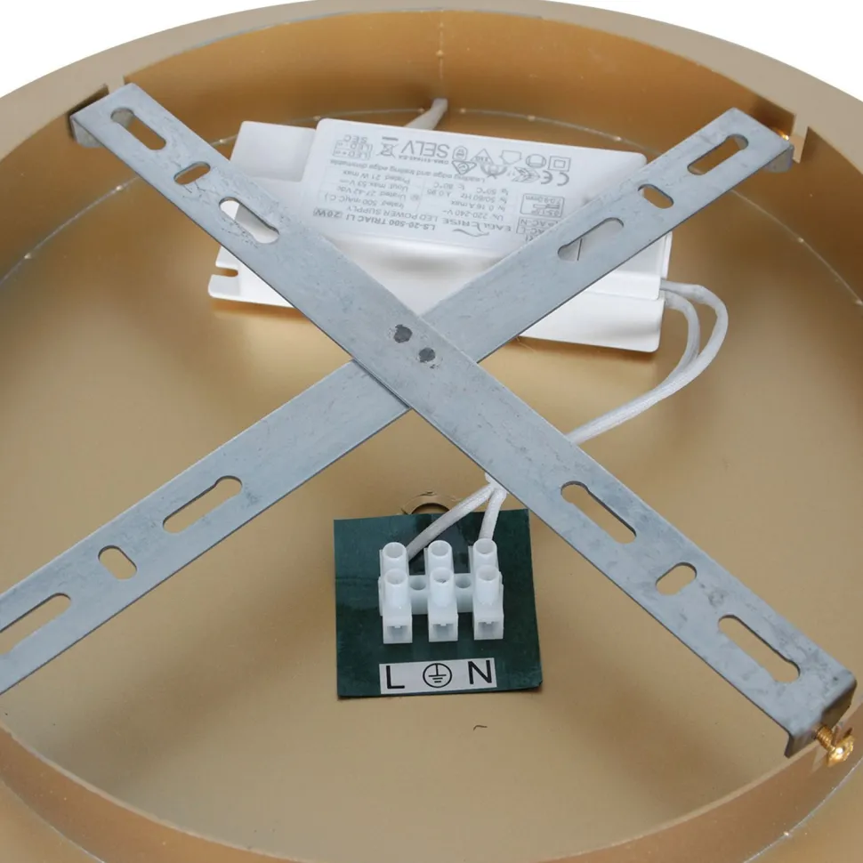 LED Deckenlampe Metall Kunststoff in Gold B:32 cm Ring