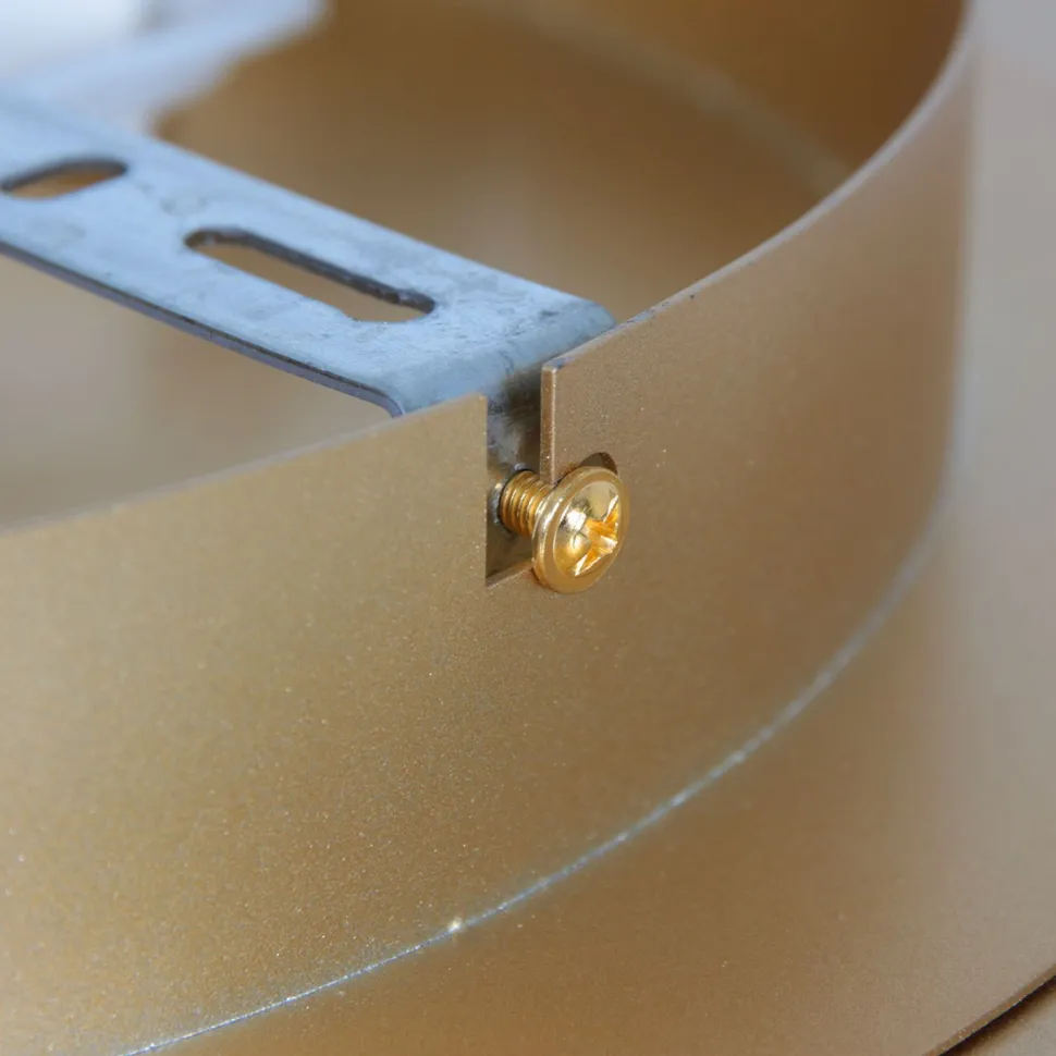 LED Deckenlampe Metall Kunststoff in Gold B:32 cm Ring