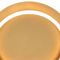 LED Deckenlampe Metall Kunststoff in Gold B:32 cm Ring