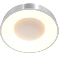 LED Deckenlampe Metall Kunststoff in Silber Weiß 2700 K