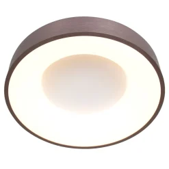 LED Deckenlampe Metall Kunststoff in Bronze Weiß Ø48 cm