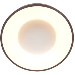 LED Deckenlampe Metall Kunststoff in Bronze Weiß Ø48 cm