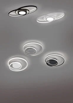 LED Deckenlampe Metall Schwarz 2500 lm B:39 cm Spirale