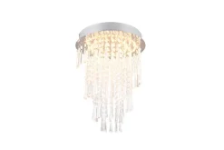 LED Deckenlampe mit Fernbedienung dimmbar Chrom Acryl