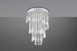 LED Deckenlampe mit Fernbedienung dimmbar Chrom Acryl