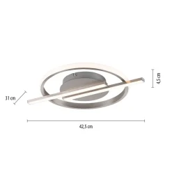 LED Deckenlampe Modern in Stahl L:42 cm 2100 lm dimmbar