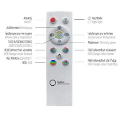 LED Deckenlampe Rainbow RGB Dimmer Ø45 cm Fernbedienung