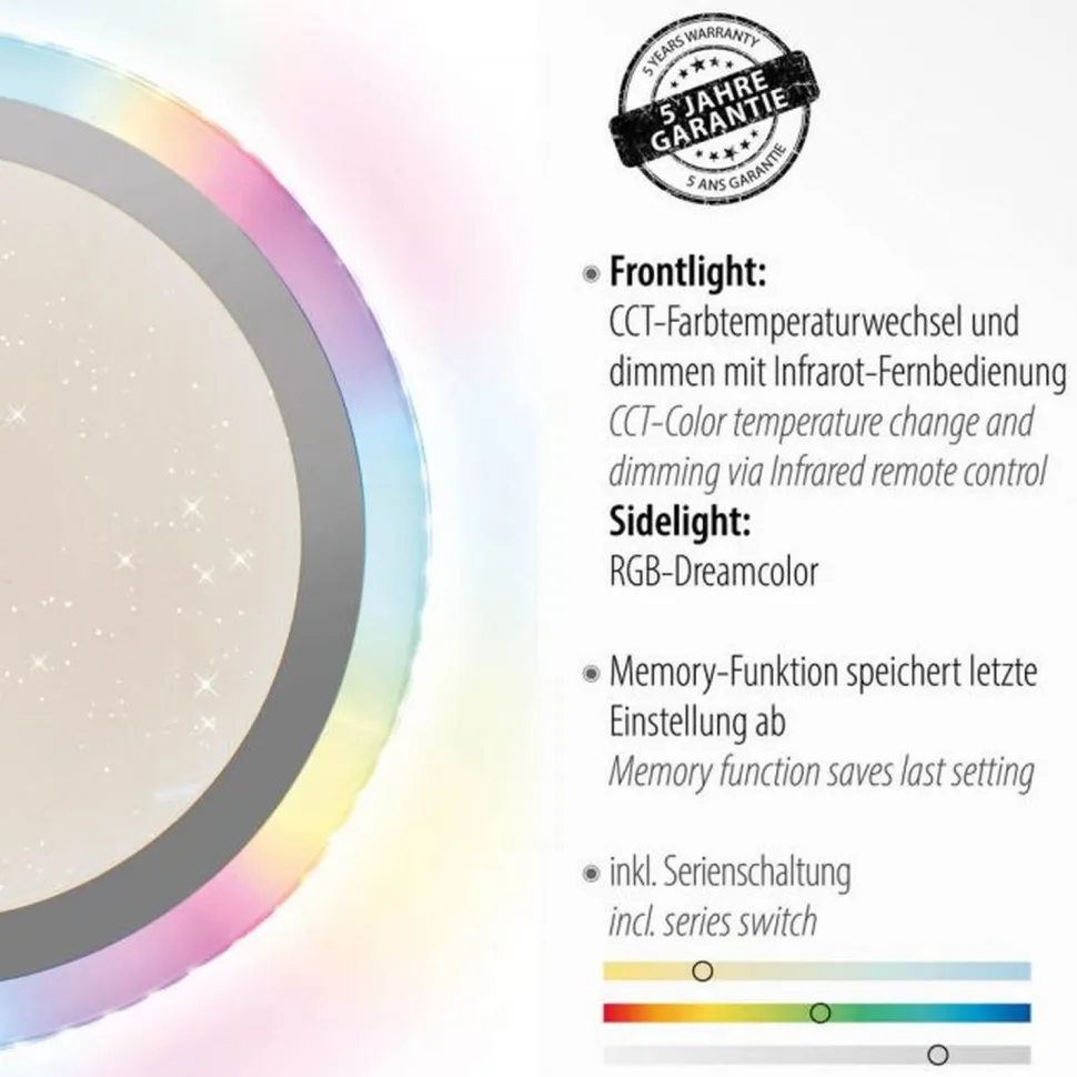 LED Deckenlampe Rainbow RGB Dimmer Ø45 cm Fernbedienung