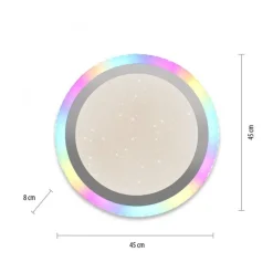 LED Deckenlampe Rainbow RGB Dimmer Ø45 cm Fernbedienung
