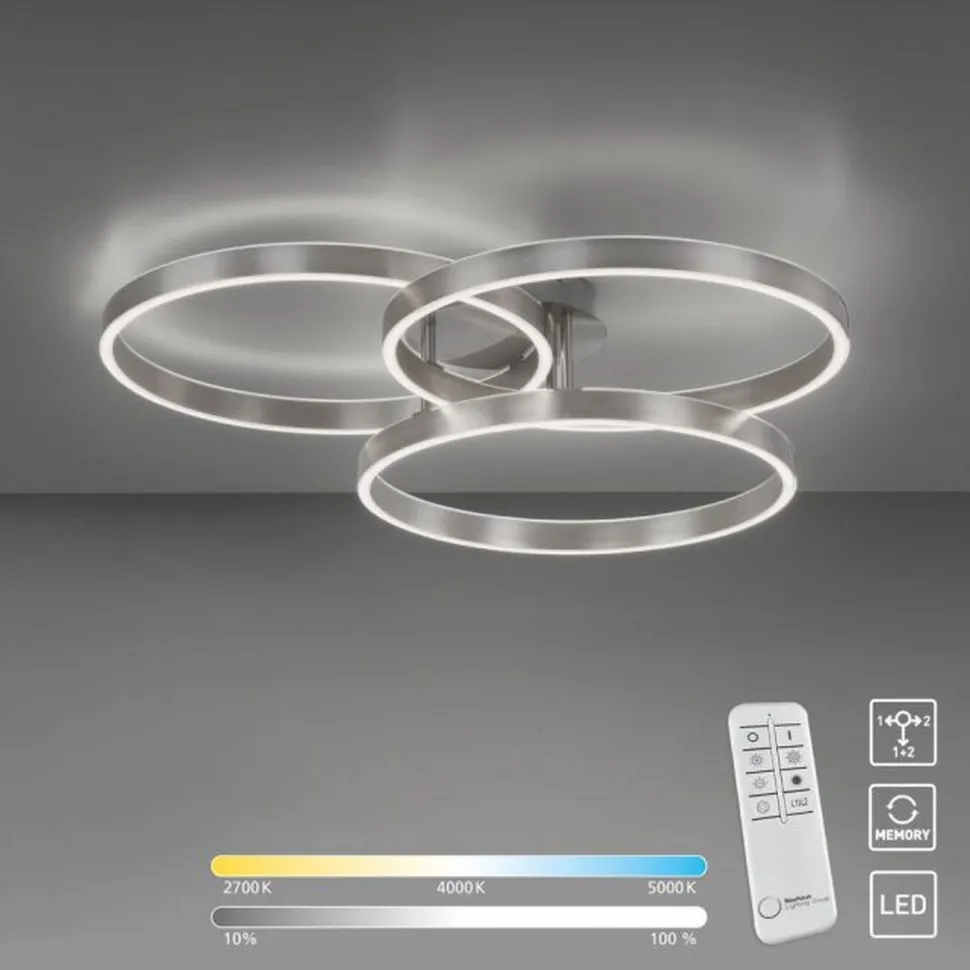 LED Deckenlampe Ringe Fernbedienung L:75 cm dimmbar