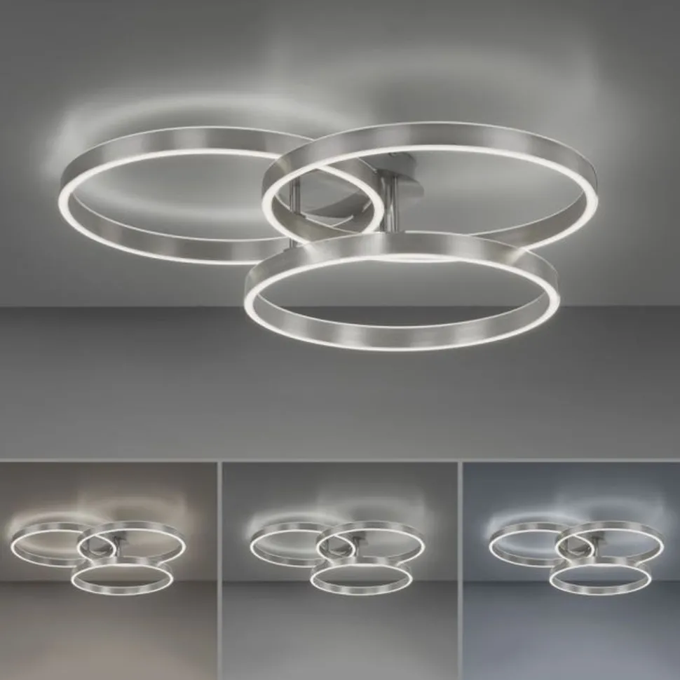 LED Deckenlampe Ringe Fernbedienung L:75 cm dimmbar