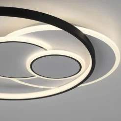 LED Deckenlampe Ringe Weiß Schwarz warmweiß 3000 K 27 W