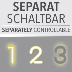 LED Deckenlampe Ringe Weiß Schwarz warmweiß 3000 K 27 W