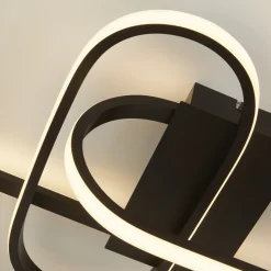 LED Deckenlampe Schwarz 3000/4500/6500 K 1812 lm Metall