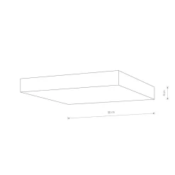 LED Deckenlampe Schwarz B: 30 cm quadratisch 4000 K 4500 lm