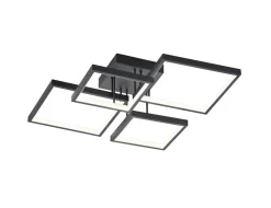 LED Deckenlampe Schwarz Metall B:52,5 cm 24 W dimmbar