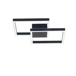 LED Deckenlampe Schwarz Metall 53,5 cm 5000 lm dimmbar