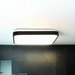 LED Deckenlampe Schwarz Modern IP44 3000K blendarm