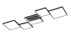 LED Deckenlampe Schwarz Metall L:120,5 cm 34 W dimmbar