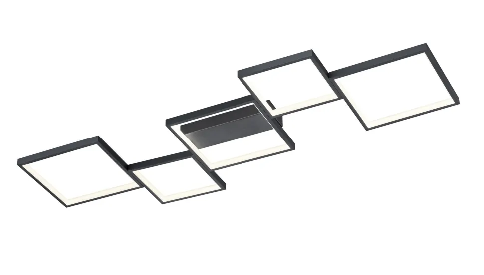 LED Deckenlampe Schwarz Metall L:120,5 cm 34 W dimmbar