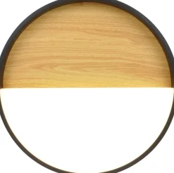 LED Deckenlampe Schwarz Natur Ø40 cm 2350 lm dimmbar