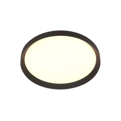 LED Deckenlampe Schwarz Weiß B:40 cm 2700 K rund
