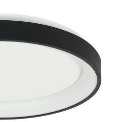 LED Deckenlampe Schwarz Weiß Ø28 cm 2700 K wohnlich